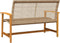 vidaXL - Tuinbank - 112 - cm - poly - rattan - en - acaciahout - beige