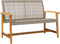 vidaXL - Tuinbank - 112 - cm - poly - rattan - en - acaciahout - grijs