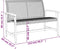 vidaXL - Tuinbank - 112 - cm - poly - rattan - en - acaciahout - grijs