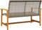 vidaXL - Tuinbank - 112 - cm - poly - rattan - en - acaciahout - grijs