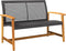 vidaXL - Tuinbank - 112 - cm - poly - rattan - en - acaciahout - zwart