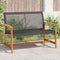 vidaXL - Tuinbank - 112 - cm - poly - rattan - en - acaciahout - zwart