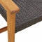 vidaXL - Tuinbank - 112 - cm - poly - rattan - en - acaciahout - zwart