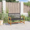 vidaXL - Tuinbank - 112 - cm - poly - rattan - en - acaciahout - zwart