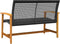vidaXL - Tuinbank - 112 - cm - poly - rattan - en - acaciahout - zwart