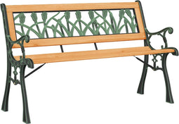 vidaXL - Tuinbank - 116 - cm - massief - vurenhout - en - staal