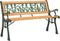 vidaXL - Tuinbank - 116 - cm - massief - vurenhout - en - staal