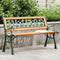 vidaXL - Tuinbank - 116 - cm - massief - vurenhout - en - staal