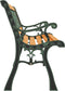 vidaXL - Tuinbank - 116 - cm - massief - vurenhout - en - staal