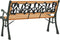 vidaXL - Tuinbank - 116 - cm - massief - vurenhout - en - staal