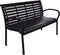 vidaXL - Tuinbank - 116 - cm - staal - en - HKC - zwart
