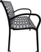 vidaXL - Tuinbank - 116 - cm - staal - en - HKC - zwart