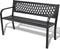 vidaXL - Tuinbank - 118 - cm - staal - zwart