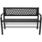 vidaXL - Tuinbank - 118 - cm - staal - zwart