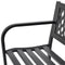 vidaXL - Tuinbank - 118 - cm - staal - zwart