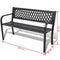 vidaXL - Tuinbank - 118 - cm - staal - zwart
