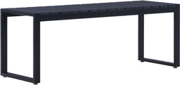 vidaXL - Tuinbank - 120,5 - cm - PS-plaat - zwart