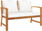 vidaXL - Tuinbank - 120 - cm - en - crèmekleurig - kussen - acaciahout