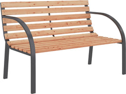 vidaXL - Tuinbank - 120 - cm - hout - en - ijzer