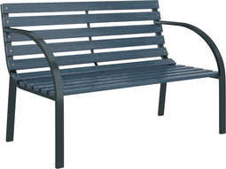 vidaXL - Tuinbank - 120 - cm - hout - grijs