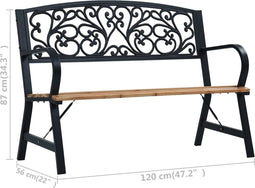 vidaXL - Tuinbank - 120 - cm - hout