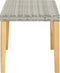 vidaXL - Tuinbank - 120 - cm - poly - rattan - en - massief - acaciahout - grijs