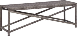vidaXL - Tuinbank - 120 - cm - poly - rattan - grijs