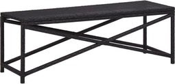 vidaXL - Tuinbank - 120 - cm - poly - rattan - zwart