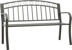 vidaXL - Tuinbank - 120 - cm - staal - grijs