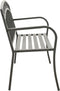 vidaXL - Tuinbank - 120 - cm - staal - grijs