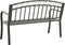 vidaXL - Tuinbank - 120 - cm - staal - grijs