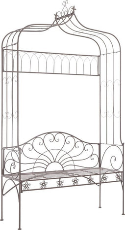 vidaXL - Tuinbank - 122 - cm - ijzer - antiekbruin