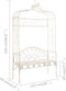 vidaXL - Tuinbank - 122 - cm - ijzer - antiekwit