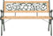 vidaXL - Tuinbank - 122 - cm - massief - vurenhout