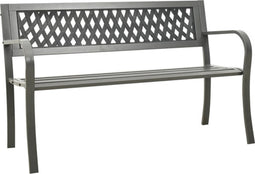 vidaXL - Tuinbank - 125 - cm - staal - grijs