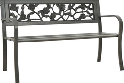 vidaXL - Tuinbank - 125 - cm - staal - grijs