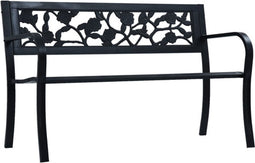 vidaXL - Tuinbank - 125 - cm - staal - zwart
