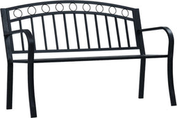 vidaXL - Tuinbank - 125 - cm - staal - zwart