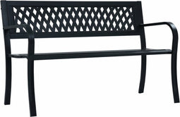 vidaXL - Tuinbank - 125 - cm - staal - zwart
