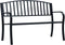 vidaXL - Tuinbank - 125 - cm - staal - zwart