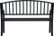 vidaXL - Tuinbank - 125 - cm - staal - zwart