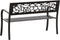 vidaXL - Tuinbank - 125 - cm - staal - zwart