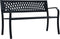 vidaXL - Tuinbank - 125 - cm - staal - zwart