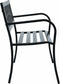 vidaXL - Tuinbank - 125 - cm - staal - zwart