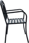 vidaXL - Tuinbank - 125 - cm - staal - zwart