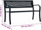 vidaXL - Tuinbank - 125 - cm - staal - zwart
