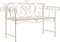vidaXL - Tuinbank - 132 - cm - metaal - antiekwit