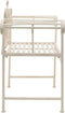 vidaXL - Tuinbank - 132 - cm - metaal - antiekwit