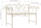 vidaXL - Tuinbank - 132 - cm - metaal - antiekwit