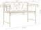 vidaXL - Tuinbank - 132 - cm - metaal - antiekwit